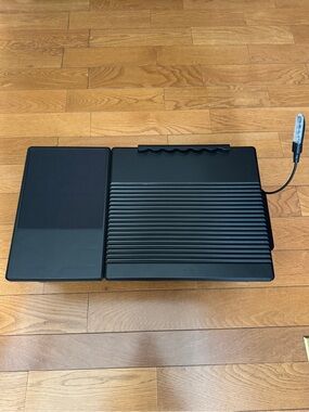 Folding Adjustable Black Laptop Notebook Table Bed Desk with LED Light